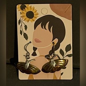 FF Monarch Butterfly Mixed Media Earrings